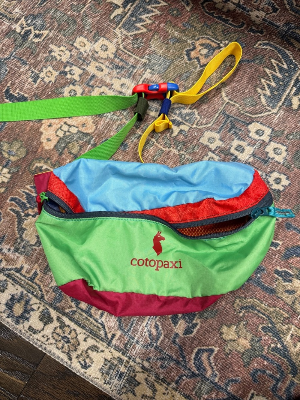 cotopaxi Multicolor Lightweight Waist Pack - Green, Blue, Red, Yellow